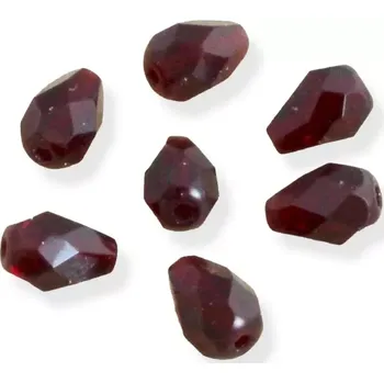 Korálek Korálky broušené kapky granátové – 20 ks