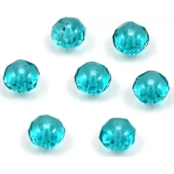 Korálek Rondelky broušené smaragdově zelené 7mm – 20 ks