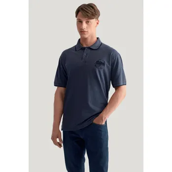 Pánská košile POLOKOŠILE GANT USA SS POLO PIQUE EVENING BLUE