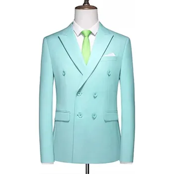 Pánské sako Dvouřadé pánské sako pro každou příležitost Velikost: XS, Barva (Varianta): Qian Lv