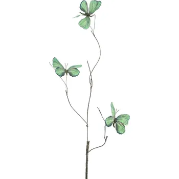 umělá květina umělé květiny, motýl x3 zelený 94 cm