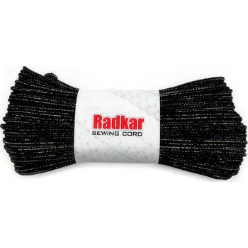 Příze RADKAR šňůry na šití 5mm Golden Black - 100m návin