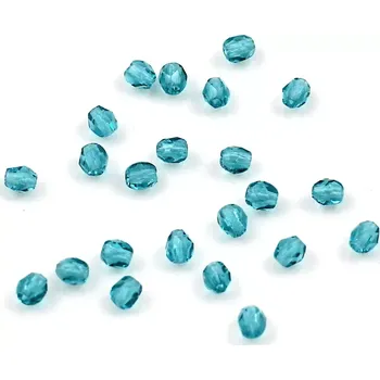 Korálek Smaragdově zelené korálky 3mm broušené – 60 ks