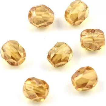 Korálek Broušené korálky 6mm champagne – 30 ks