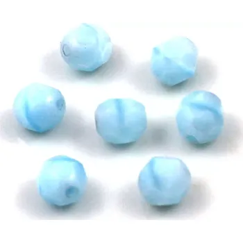 Korálek Broušené korálky 6mm světle modré – 30 ks