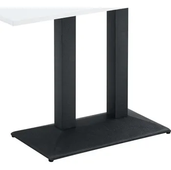 Jídelní stůl Tempo Kondela Rahola 2 (bílá + černá) (pro 4 osoby)