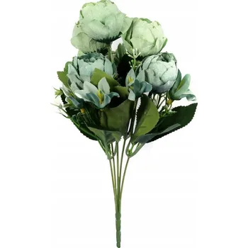 umělá květina 5 Krásných Umělých Pivoňek v Zelené Barvě 30CM - Dekorace, Aranžmá