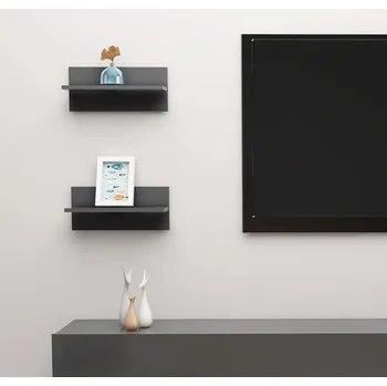 police Nástěnné police 4 ks šedé 40 x 11,5 x 18 cm kompozitní dřevo