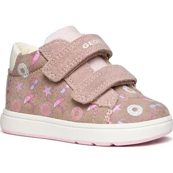 Dívčí tenisky Dětské semišové sneakers boty Geox BIGLIA růžová barva, B044CC.00720 34X, EUR 18