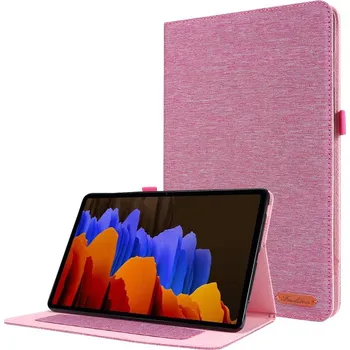 Pouzdro na tablet VSECHNONAMOBIL 55263 FABRIC Zaklápěcí obal pro Samsung Galaxy Tab S8+/S7+/S7 FE růžový