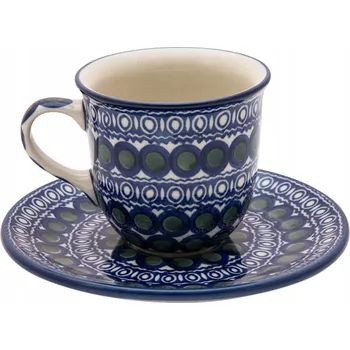 Šálek Ceramika Artystyczna Bolesławiec vzor 0089 DOTS designed by Maria Iwicka ceramics 180 ml 1 ks