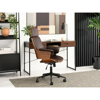 Křeslo Mebel Partner Clementine (ořech + černá)