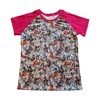 dosupliku Dívčí tričko koně 110