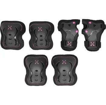 Chránič kolene NILS EXTREME Souprava chráničů H320 černo-růžová S