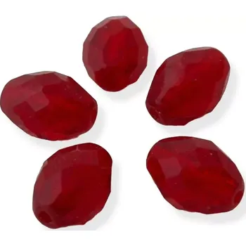 Korálek Korálky broušené červené – 10 ks