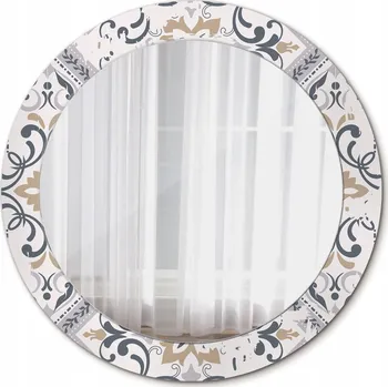 Zrcadlo Moderní Zrcadlo Kulaté Dlaždice retro 70cm