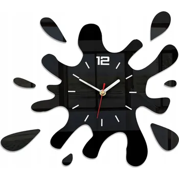 Hodiny Hodiny s motivem kaňky, nástěnné, quartzové, akrylové, kaňka černá Kulatý