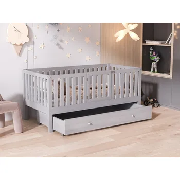 Dětská postýlka Ohrádková postel Lemur 3 s úložným šuplíkem - 90 x 190 cm