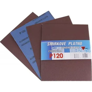 Brusný papír Plátno smirkové P 120 10 ks – 230 × 280 mm