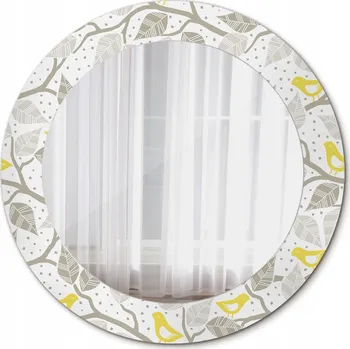 Zrcadlo Nástěnné zrcadlo s rámem Žlutí ptáci na větvích 60