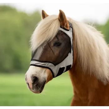 Koňská maska proti hmyzu BUSSE Maska proti hmyzu Fly Guard Free BUSSE, bez ochrany uší, light grey COB