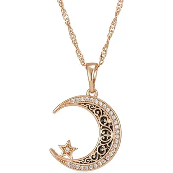 Náhrdelník Luxusní náhrdelník s kameny pozlacený 14K zlatem KI790 Délka: 50cm, Barva (Varianta): H1535