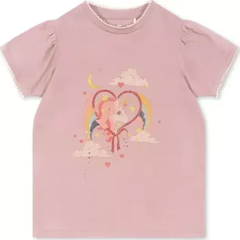 Chlapecké oblečení Dětské bavlněné tričko Konges Sløjd FAMO PUFF TEE GOTS KS102603 růžová 34X, vel. 80