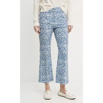 Dámské kalhoty Kalhoty Weekend Max Mara dámské, fialová barva, zvony, medium waist, 2515131122600 54X, vel. 40