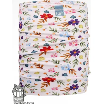 Nákrčník Multifunkční nákrčník Dráče - vzor 85, bílá, kytičky Barva: Bílá, Velikost: M