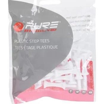 Golfová tyčka Golfová týčka PURE 2 IMPROVE PLASTIC STEP TEES 51MM 25KS UNI Bílá