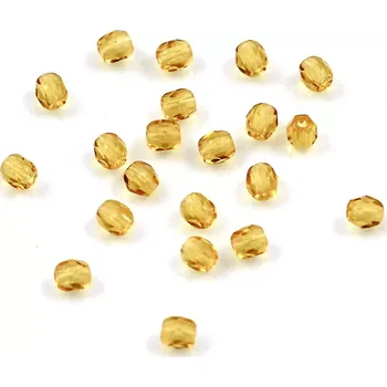 Korálek Medové korálky 3mm broušené – 60 ks