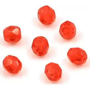 Korálek České korálky broušené 5mm oranžové – 40 ks