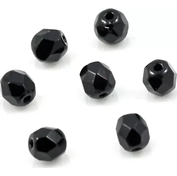 Korálek České korálky broušené 5mm černé – 40 ks