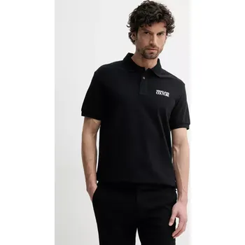 Pánské tričko Bavlněné polo tričko Versace Jeans Couture 78GAG623.J0003 černá 99A, vel. XL