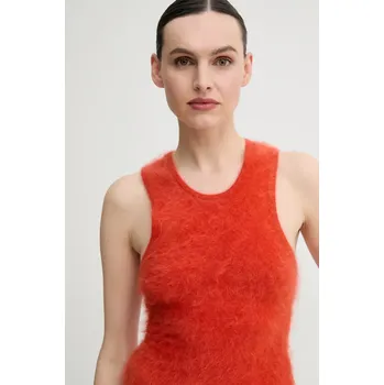 Dámská vesta Kašmírová vesta Nanushka BIANKA oranžová barva, NW25RSTP10422 23X, vel. XS
