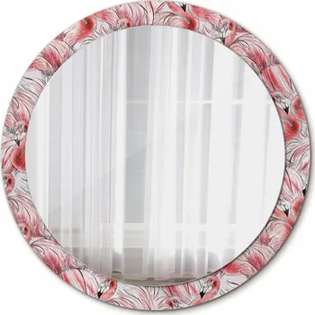 Zrcadlo Krásné kulaté Zrcadlo Plameňáci 90 cm