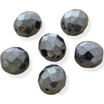 Korálek Korálky broušené hematitové 10mm – 10 ks