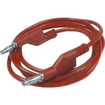 Síťový kabel Propojovací kabel 1mm2/ 2m s banánky červený