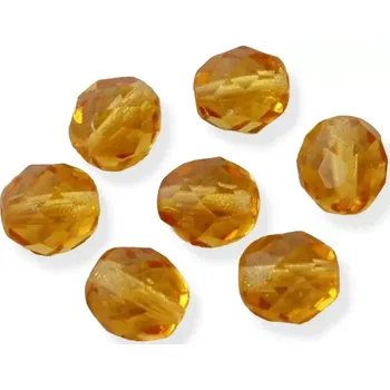 Korálek Korálky broušené medové 8mm – 20 ks