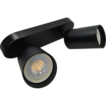 Stropní bodové světlo 2xGU10 černé QTEC Q-03AD