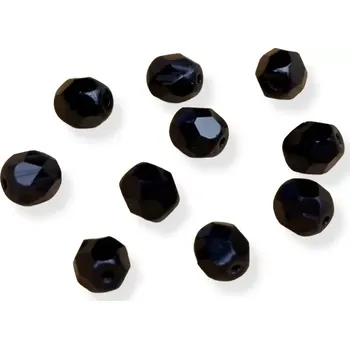 Korálek Broušené korálky 6mm černé – 30 ks