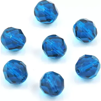 Korálek Ohňovky korálky broušené 8mm petrolejové – 15 ks