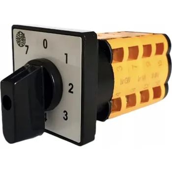 vypínač Krokový spínač 0-1-2-3-4-5-6-7 stupňů otočný přepínač, 25A1 pól
