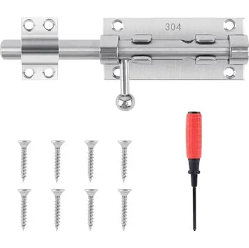 lahnao 16cm silný dveřní zámek z nerezové oceli 304 se stavěcími šrouby a šroubovákem, stabilní