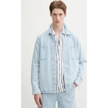 Pánská košile Košile Marc O'Polo pánská, modrá barva, relaxed, s klasickým límcem, 5000005865 50X, vel. S