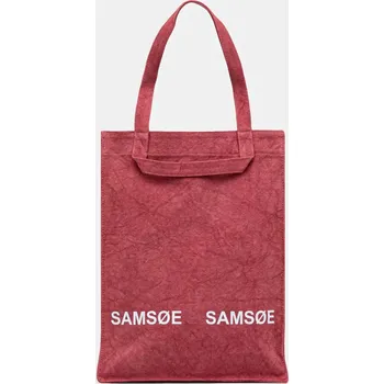 Bavlněná kabelka Samsoe Samsoe SALUCCA růžová barva, U24300002 38X, vel. ONE SIZE