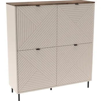 Policová skříň Tempo Kondela Explicaba 3 (kašmír + dub castello)