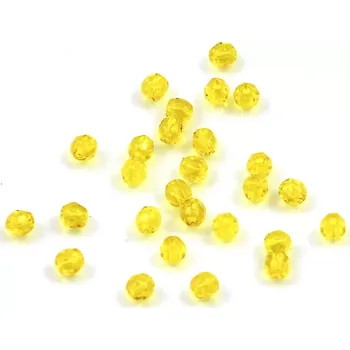 Korálek Žluté korálky 3mm broušené – 60 ks