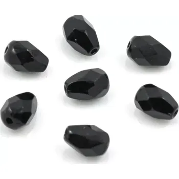 Korálek Korálky kapky broušené černé 7x5mm – 20 ks