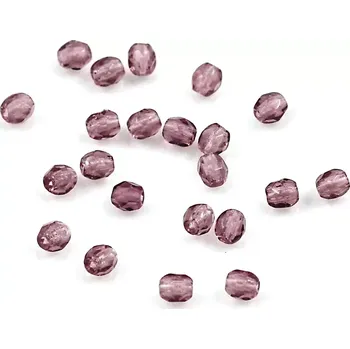 Korálek Fialové korálky 3mm broušené – 60 ks